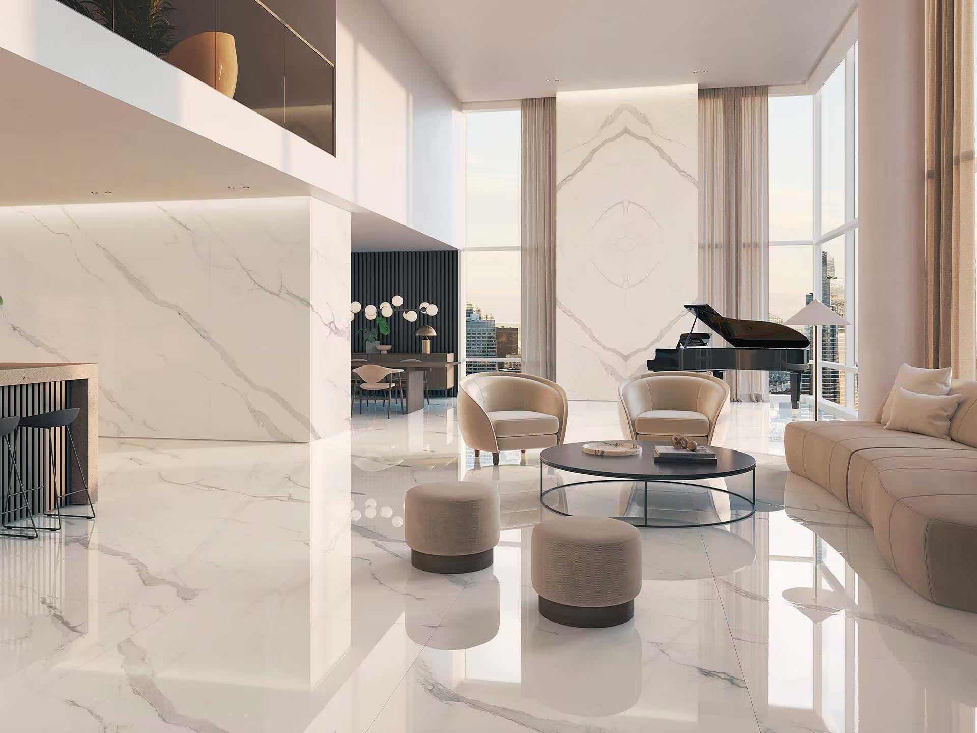Aria White Polished 120X120 - Porcelanosa image 2