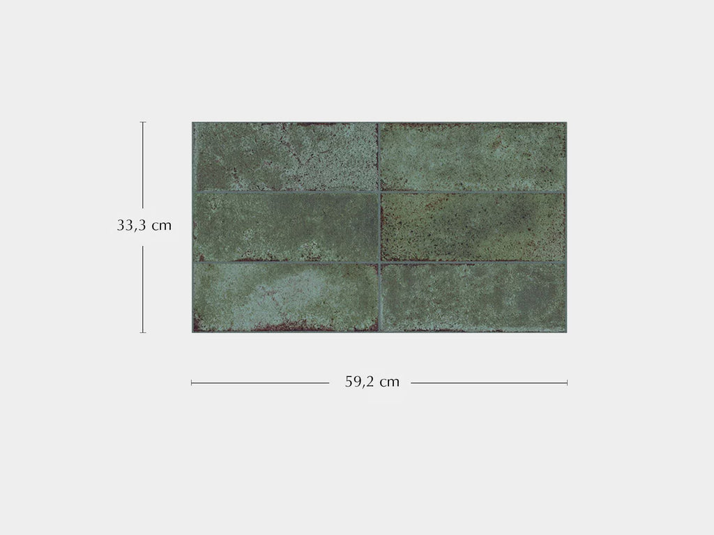 Brick Vetri Green 33.3X59.2 - Porcelanosa image 1